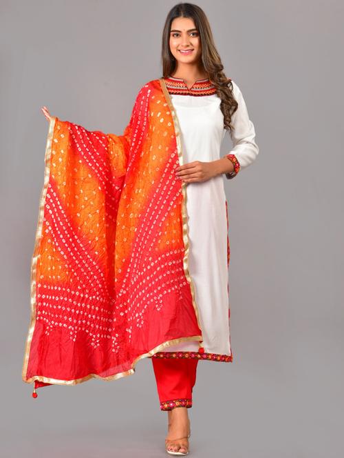 embellished kurta pant set with dupatta - 19187819 - Standard Image - 0