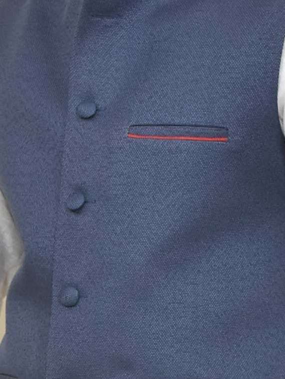 white silk blend kurta pyjama with jacket ethnic wear set - 19187943 -  Standard Image - 3