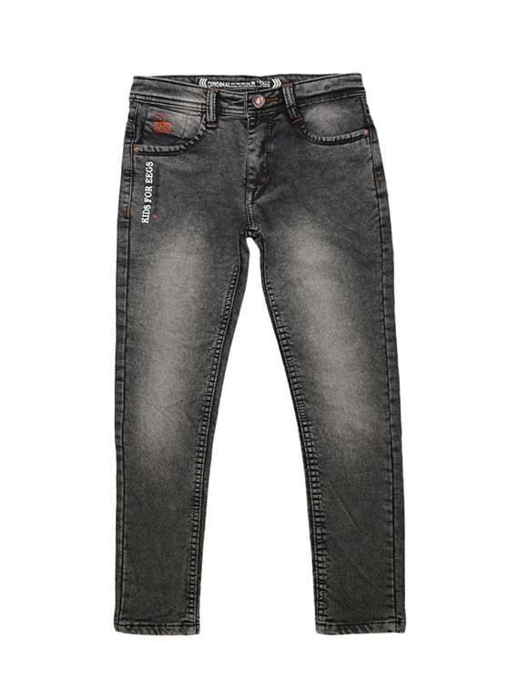 boy's printed skinny fit jeans