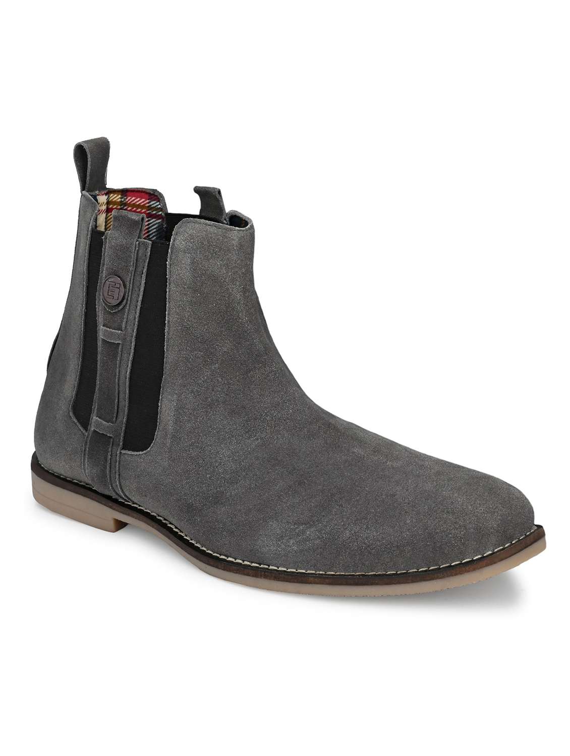 men grey slip on boots - 19188637 -  Zoom Image - 0