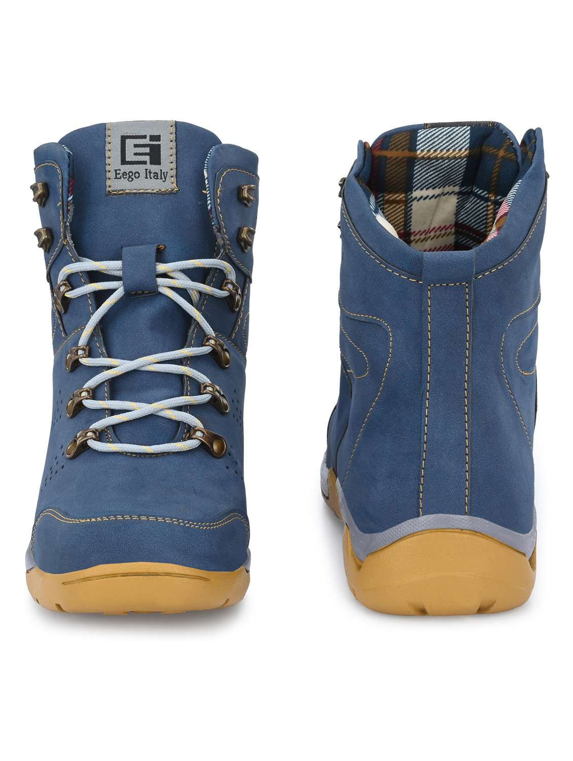 men blue lace up boots - 19188695 -  Standard Image - 3