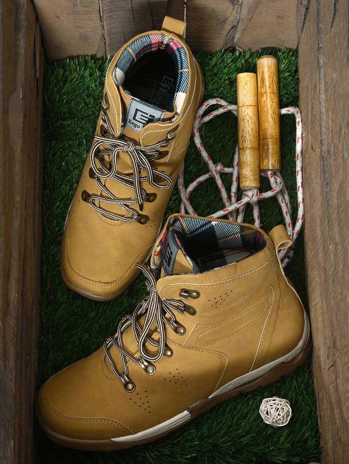 Men Tan Lace Up Boots - 19188696 -  Standard Image - 3