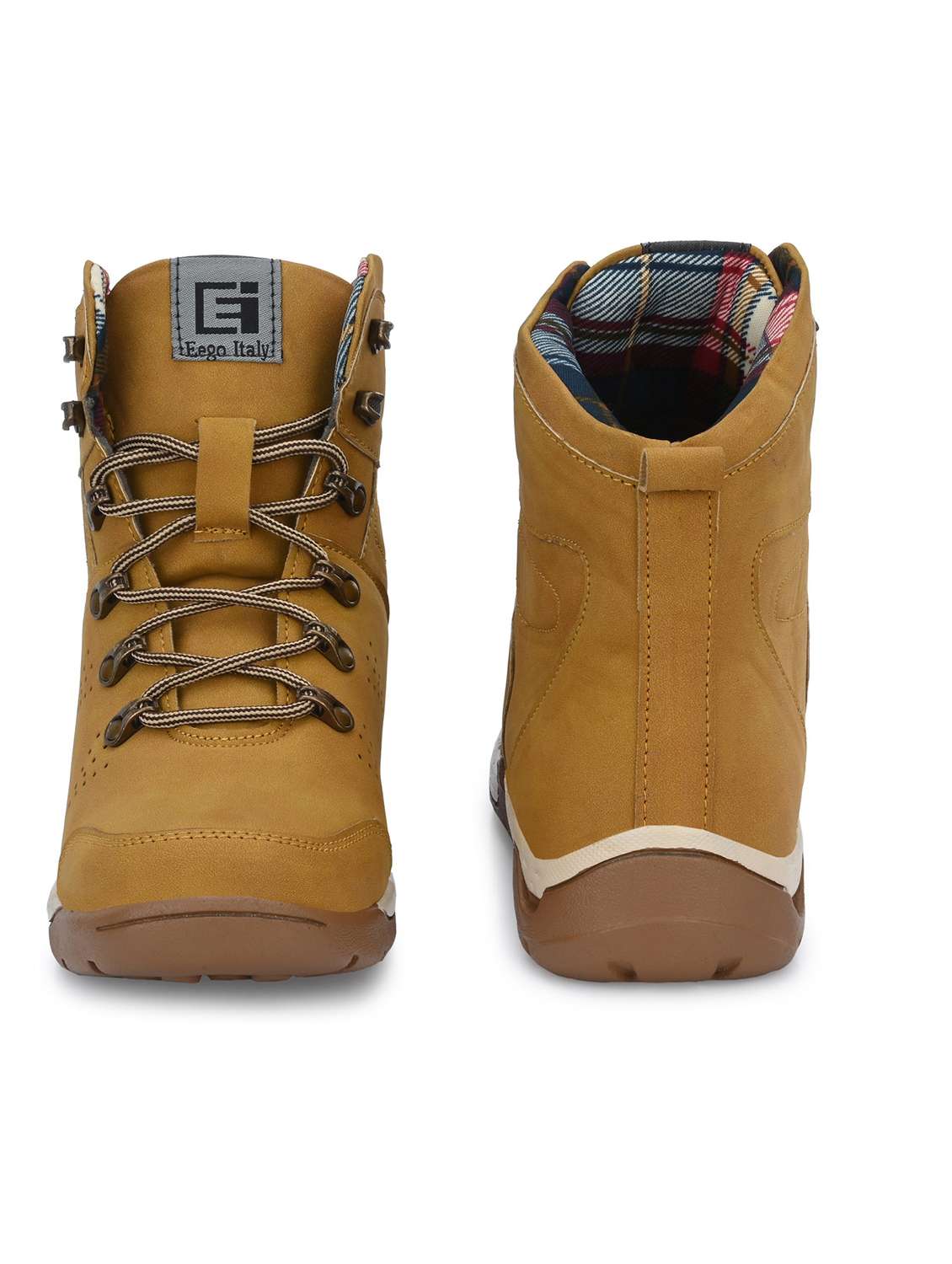 Men Tan Lace Up Boots - 19188696 -  Standard Image - 5