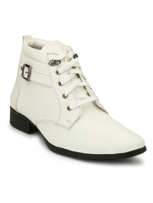 men white lace up boots - 19188734 - Standard Image - 0