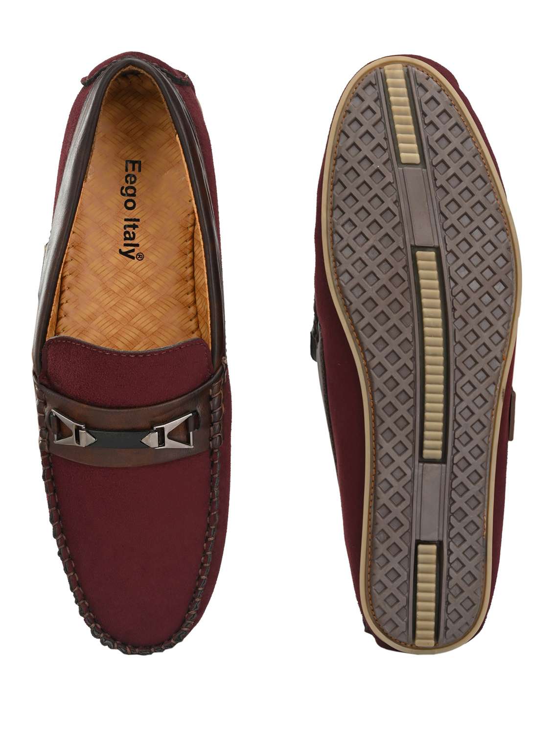 maroon slip on loafer - 19189997 -  Standard Image - 3