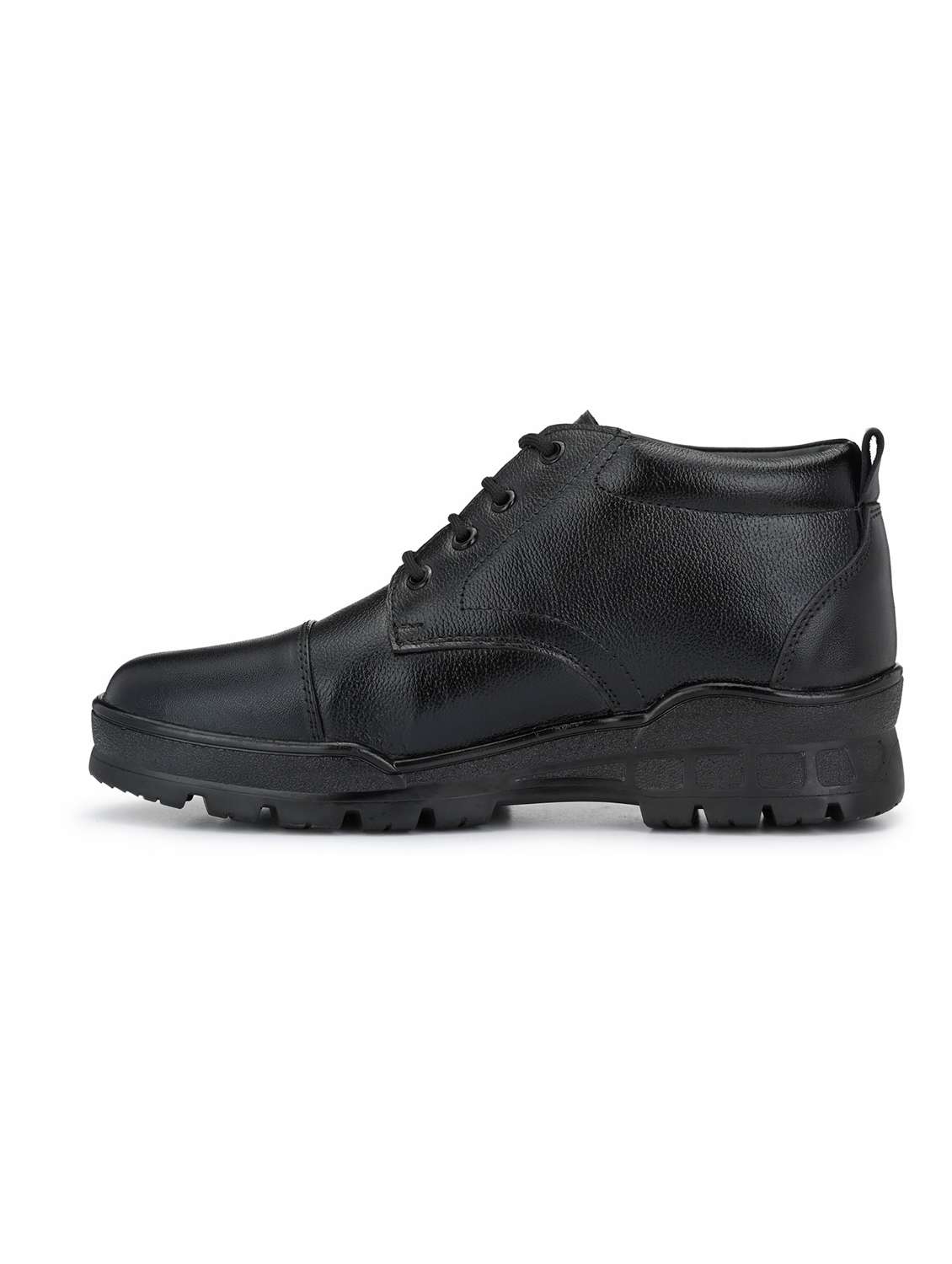 black solid lace up boots - 19190059 -  Standard Image - 3