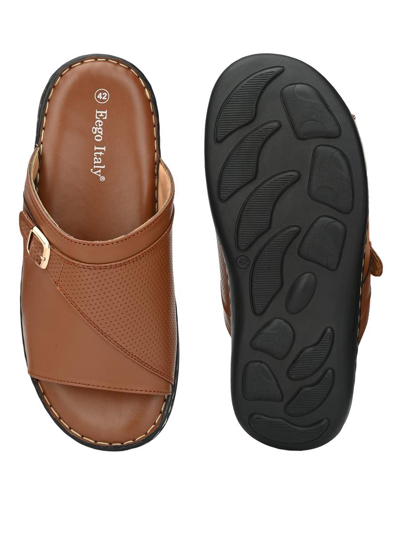 tan slip on sandal - 19190274 - Standard Image - 3