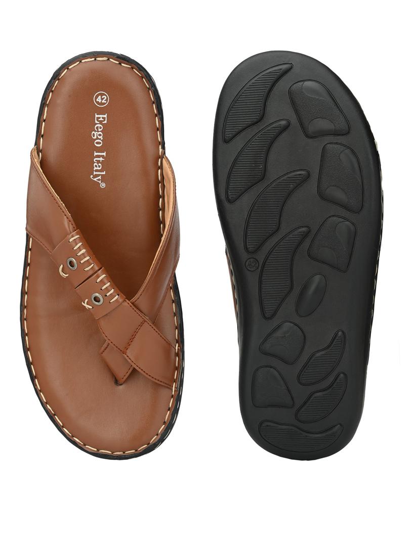 tan slip on sandal - 19190278 - Standard Image - 3