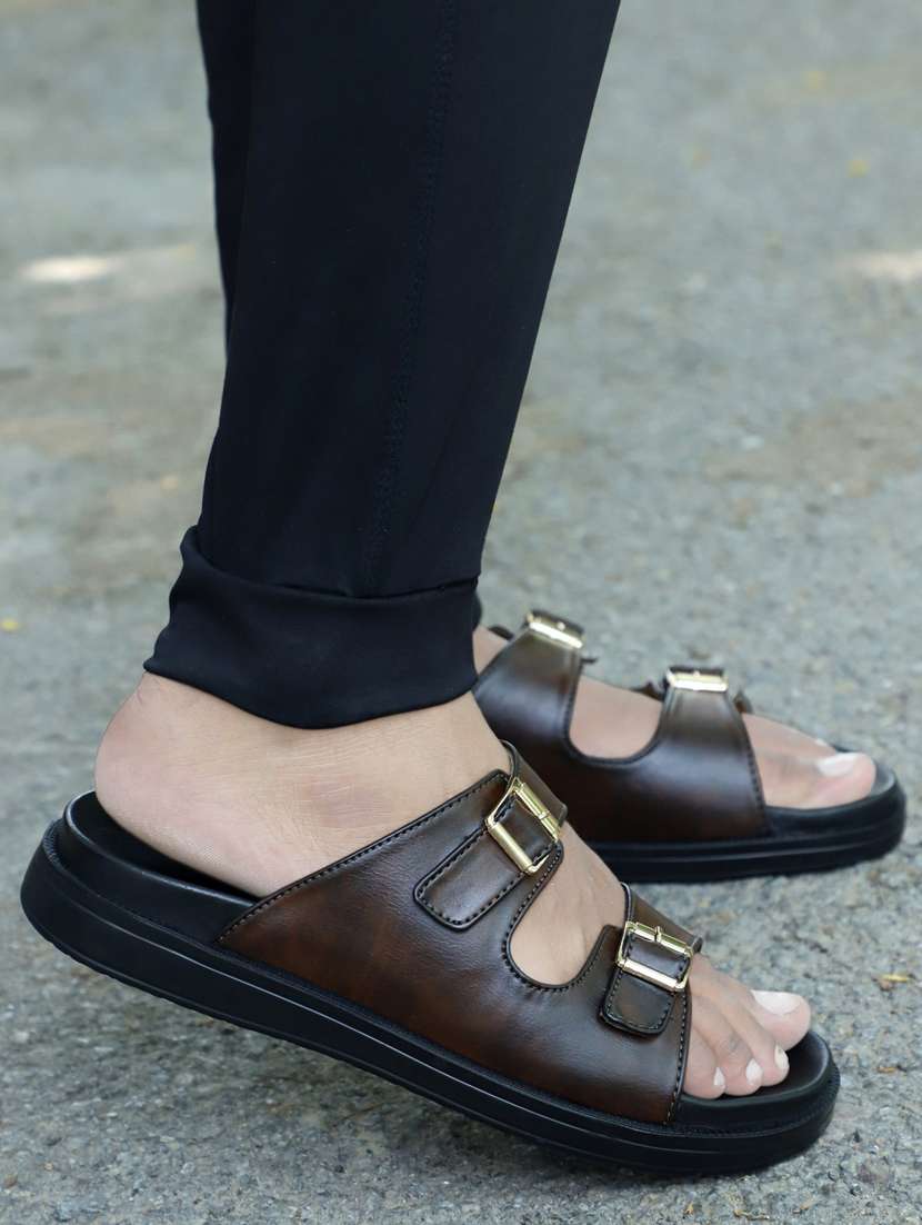 brown slip on sandal - 19190282 -  Standard Image - 3