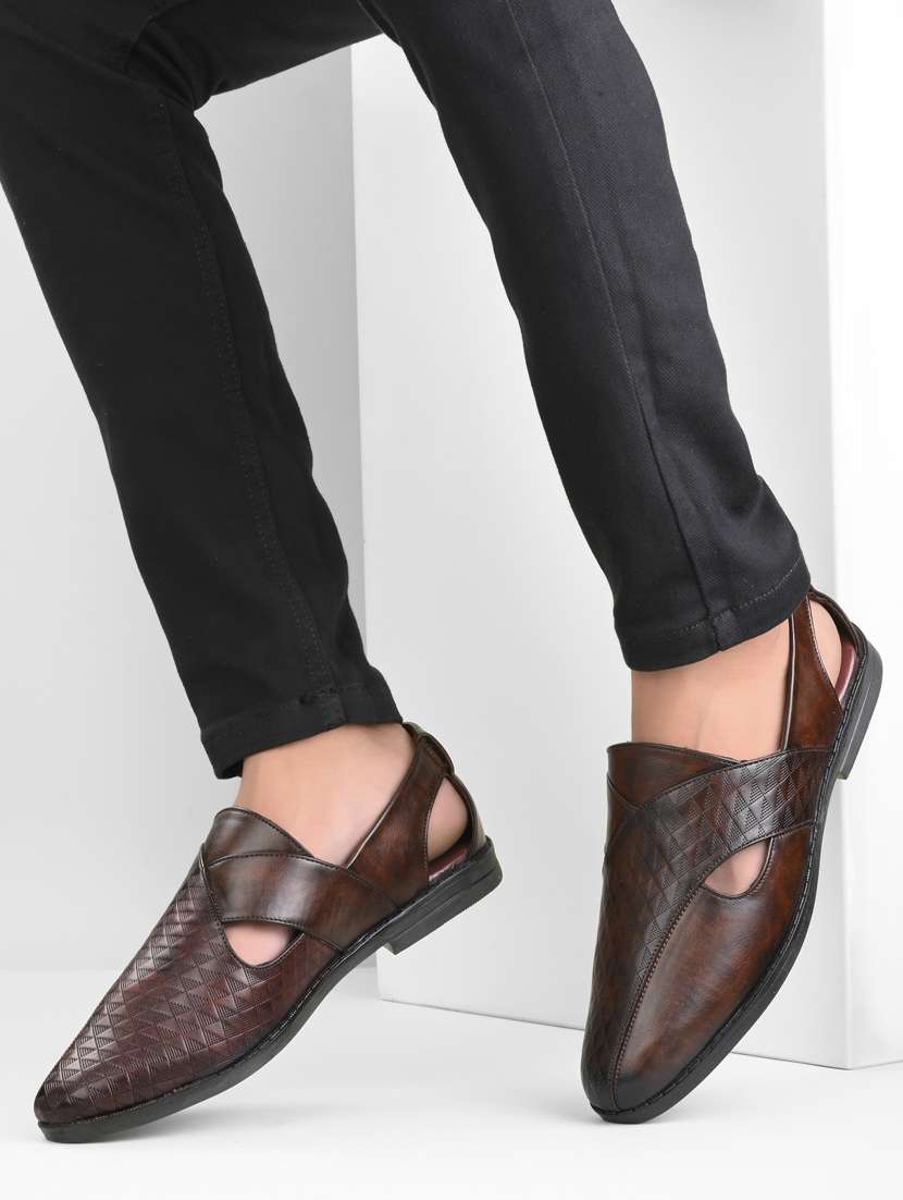 brown slip on sandal - 19190360 -  Standard Image - 3