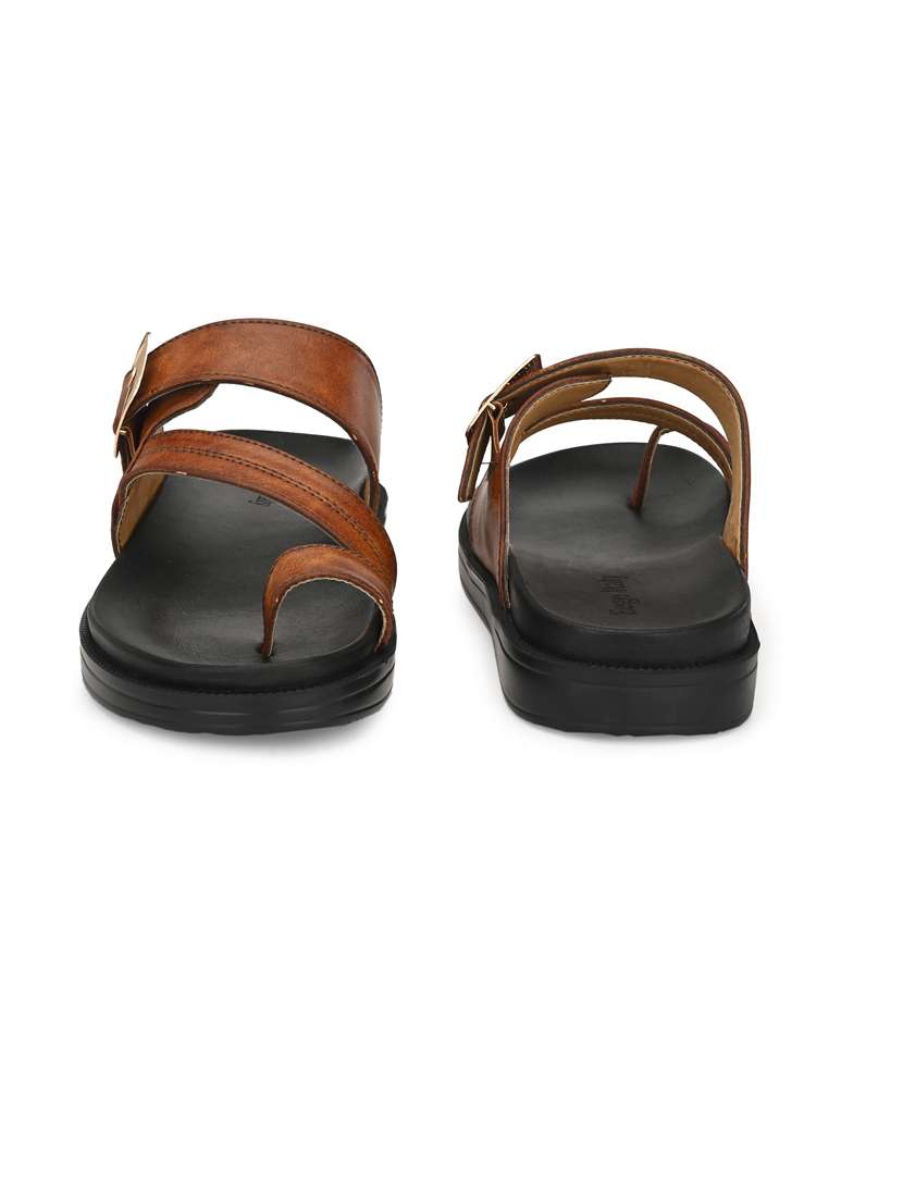 tan synthetic & mesh slip on sandals - 19190381 -  Standard Image - 3