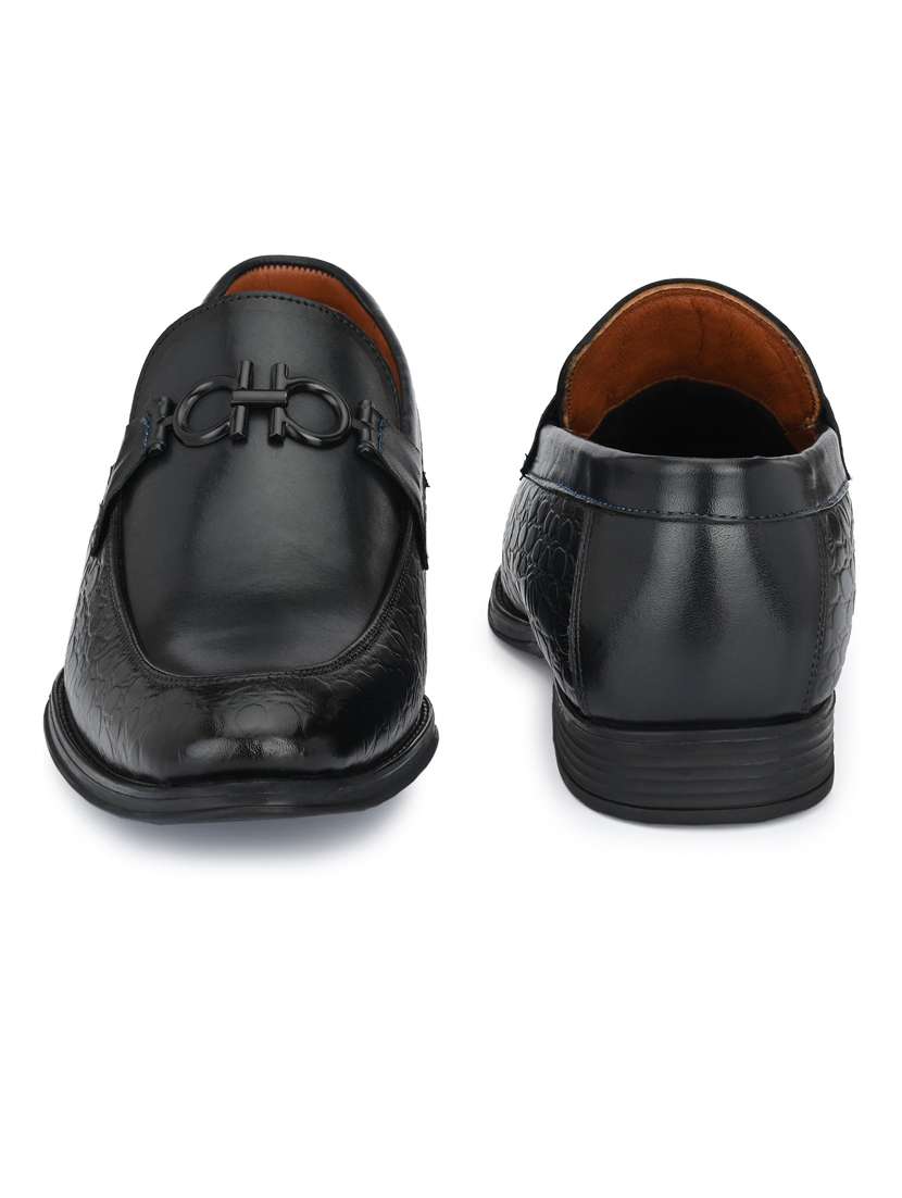 black solid formal shoes - 19190924 - Standard Image - 3