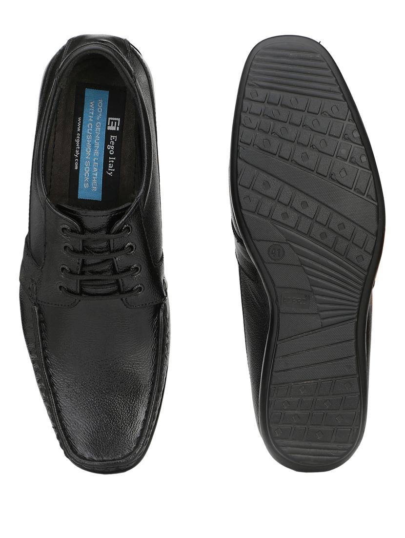 black solid formal shoes - 19190961 - Standard Image - 3