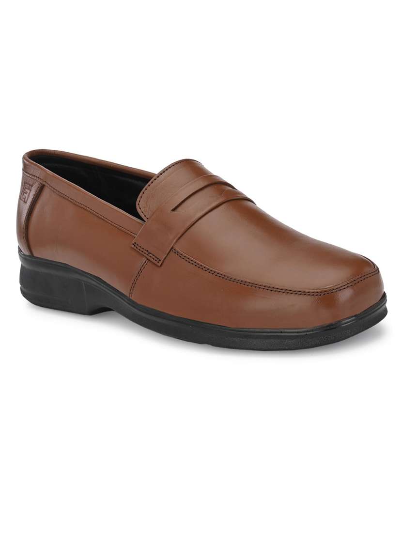 brown solid formal shoes