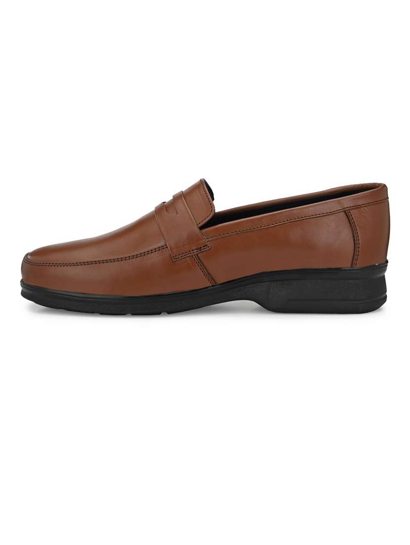 Brown Solid Formal Shoes - 19190980 -  Standard Image - 3