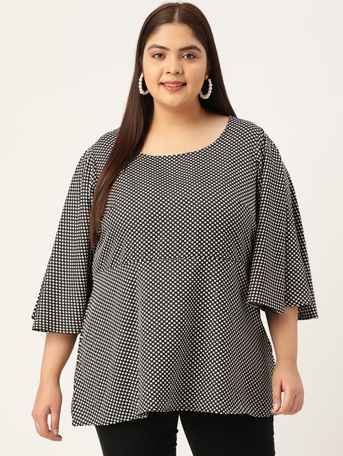 women's a line round neck top - 19196134 - Standard Image - 0