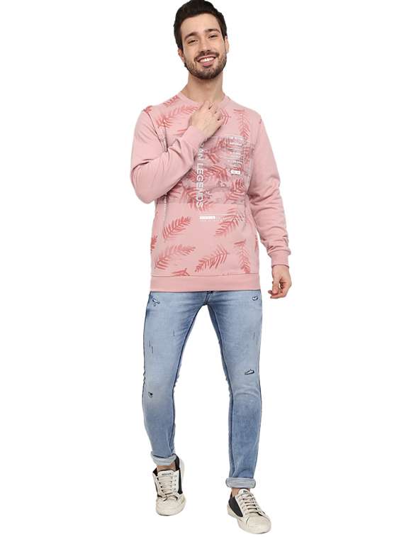 men front print long sleeve regular fit sweatshirt - 19196311 -  Standard Image - 3