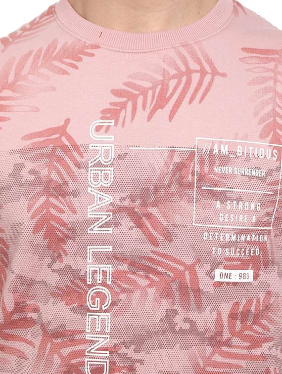 men front print long sleeve regular fit sweatshirt - 19196311 -  Standard Image - 5