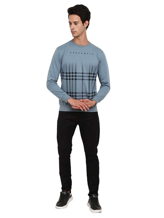 mens front print sweatshirt - 19196399 - Standard Image - 3