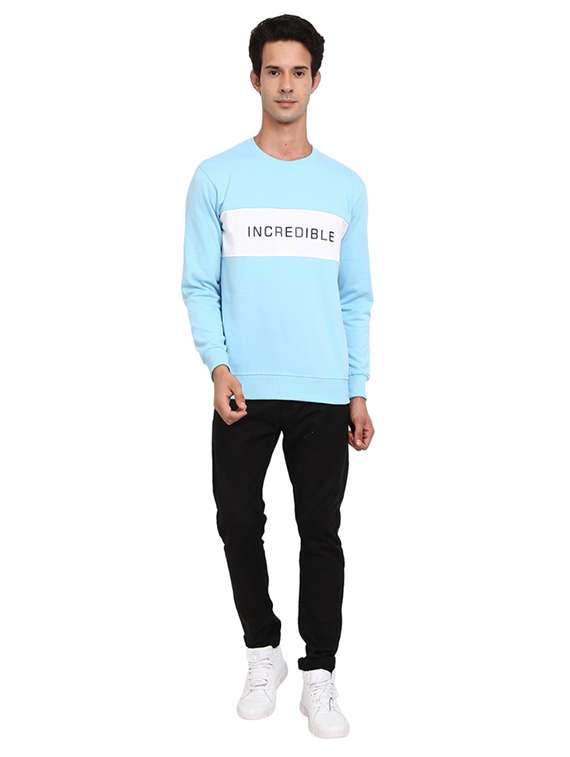 mens chest print sweatshirt - 19196411 - Standard Image - 3