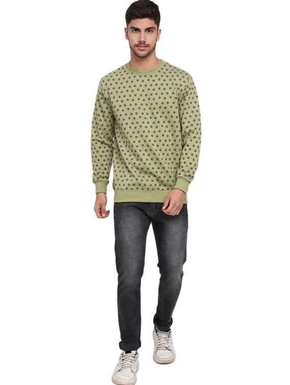 men all over print long sleeve regular fit sweatshirt - 19196442 -  Standard Image - 3