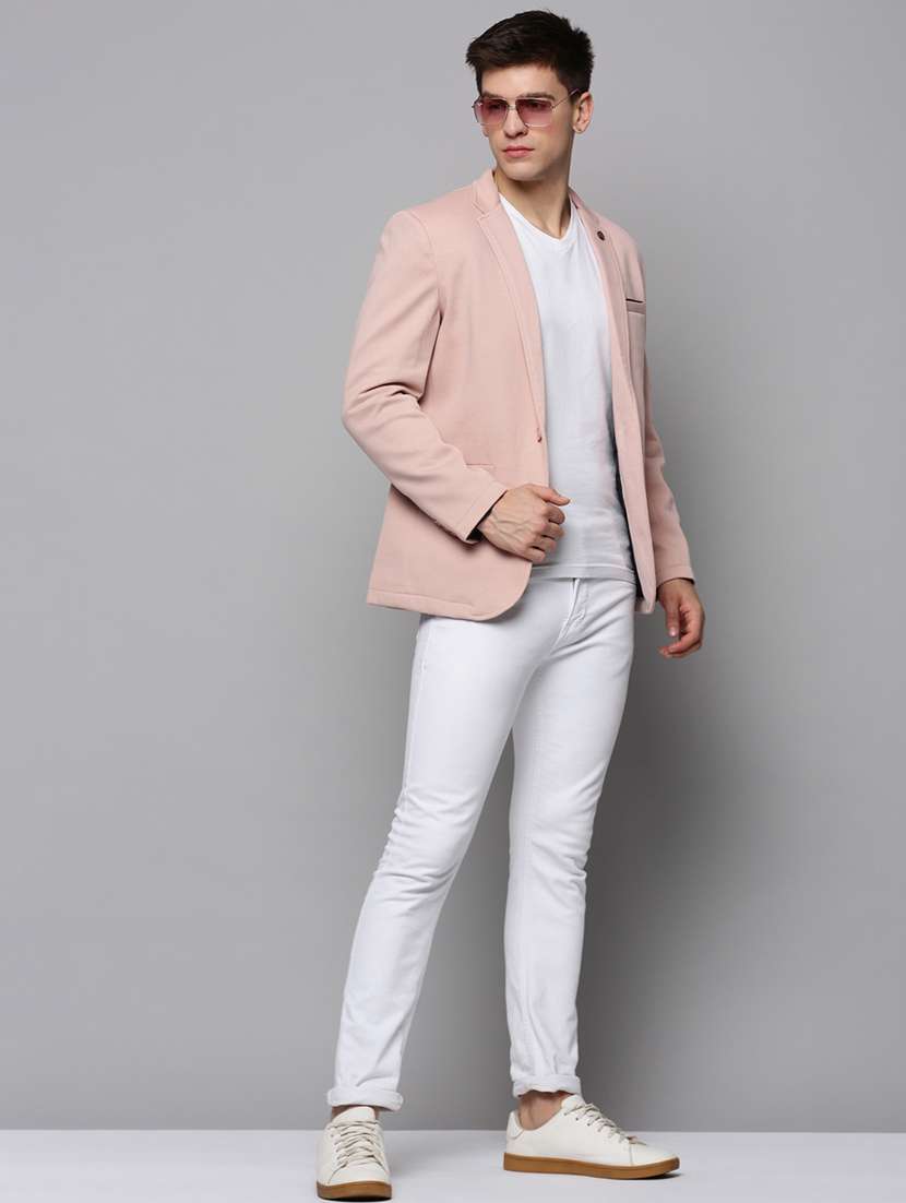 solid single breasted casual blazer - 19197365 -  Standard Image - 3