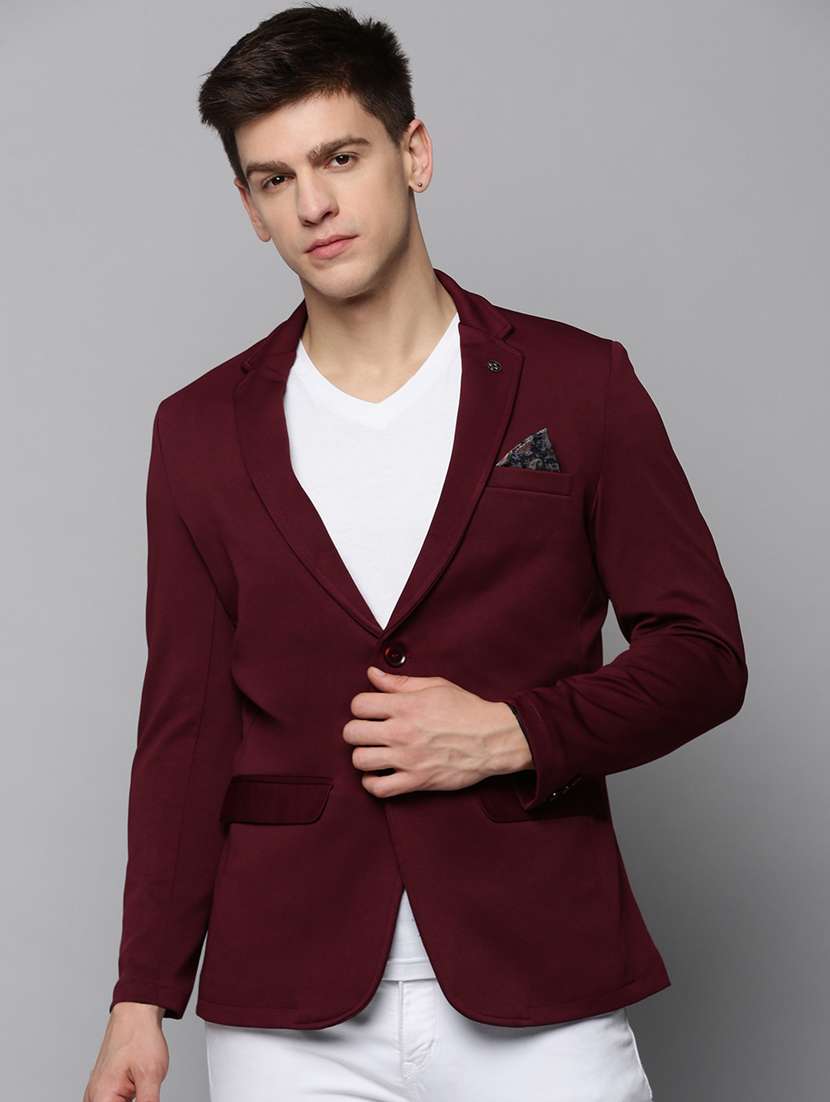 solid single breasted casual blazer