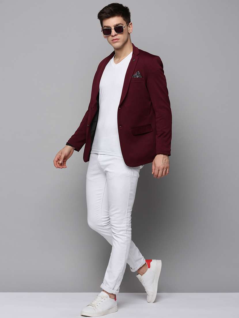 solid single breasted casual blazer - 19197379 -  Standard Image - 3