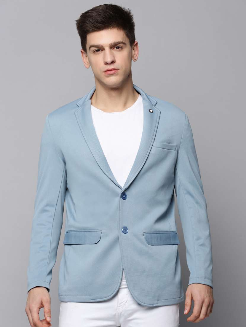 solid single breasted casual blazer