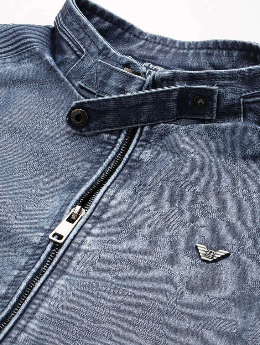 blue leather casual jacket - 19197400 -  Standard Image - 5