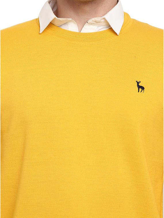 round neck self design pullover - 19197577 - Standard Image - 5