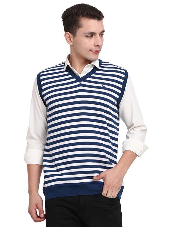v-neck striped pullover - 19197604 -  Zoom Image - 0