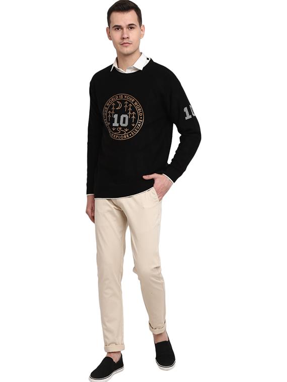 round neck printed pullover - 19197632 - Standard Image - 3