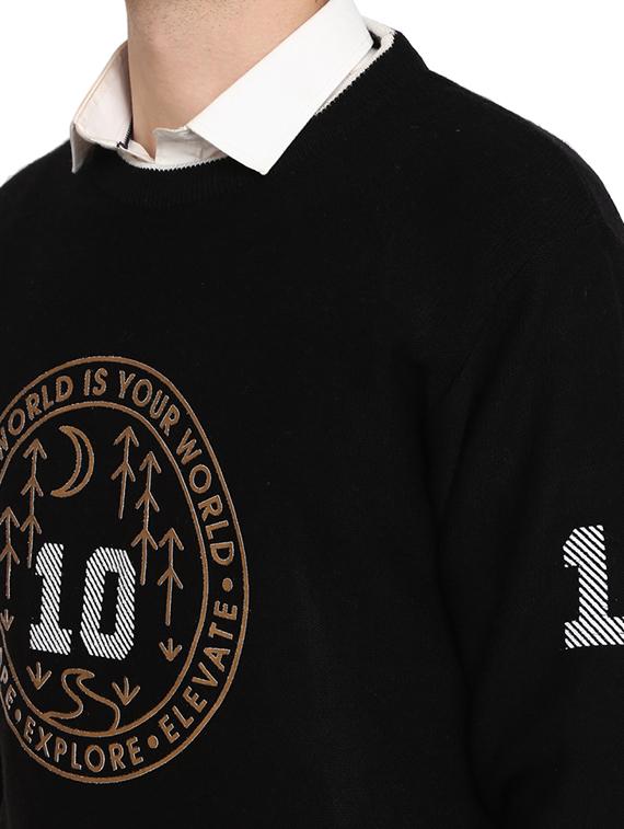 round neck printed pullover - 19197632 - Standard Image - 5