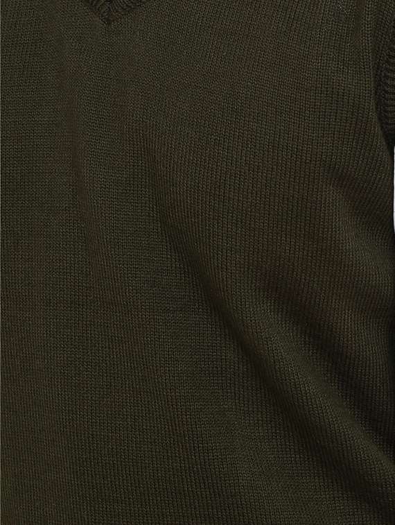 v-neck self design pullover - 19197666 -  Standard Image - 5