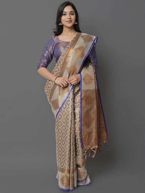 self design kanjivaram saree with blouse - 19198013 - Standard Image - 0