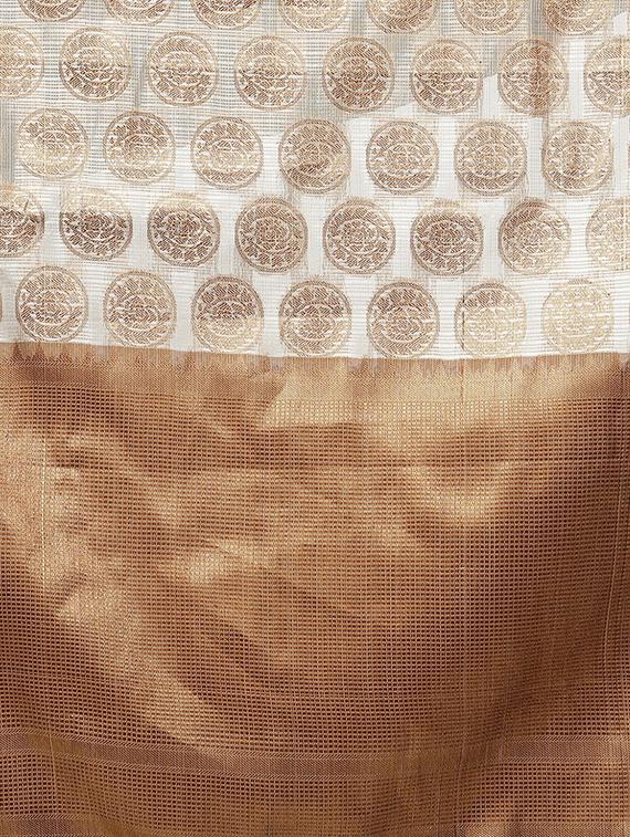 self design kanjivaram saree with blouse - 19198016 - Standard Image - 3