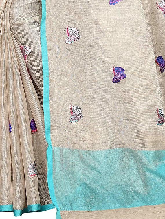 self design woven saree with blouse - 19198200 - Standard Image - 3