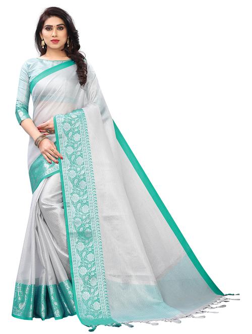 ethnic wear green color saree set with blouse - 19198354 - Standard Image - 0