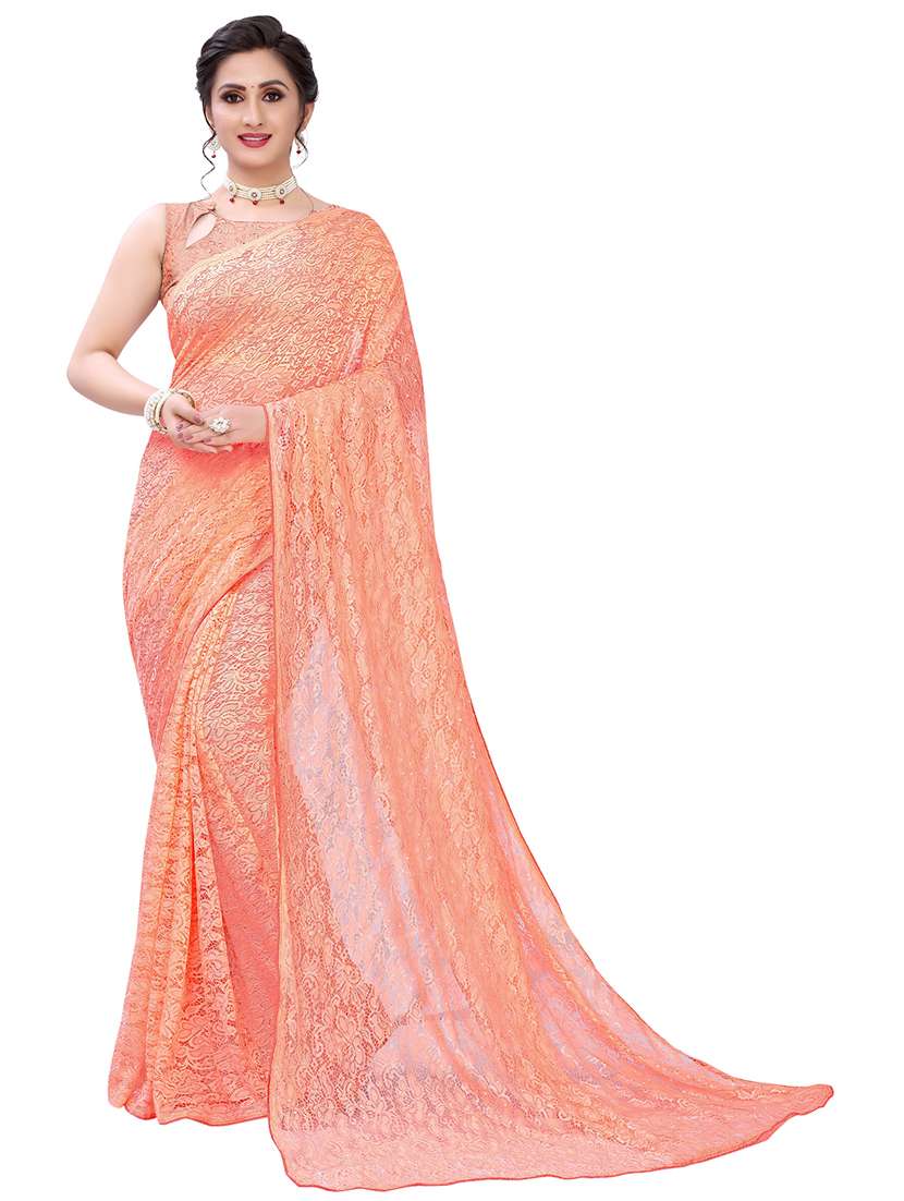 self design embroidered saree with blouse - 19198481 - Zoom Image - 0