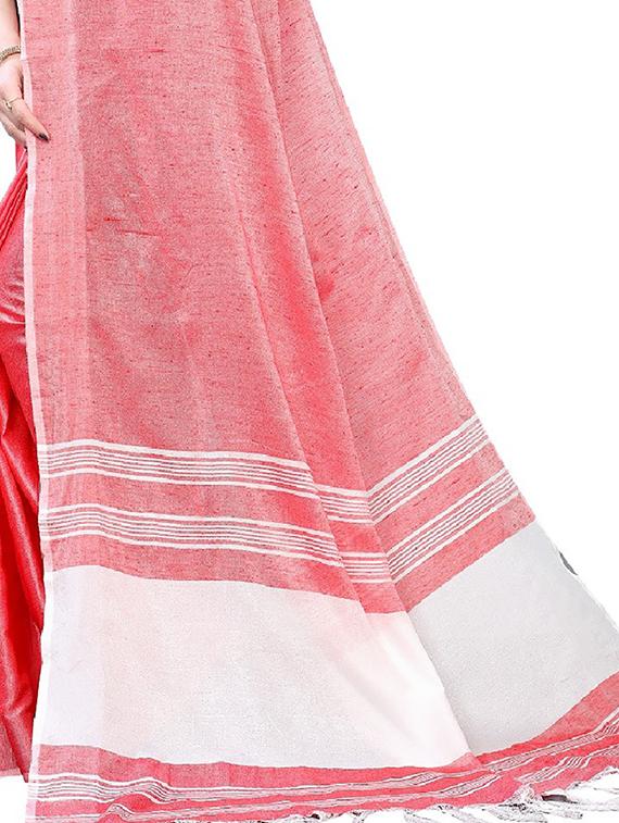 self design woven saree with blouse - 19198576 - Standard Image - 3