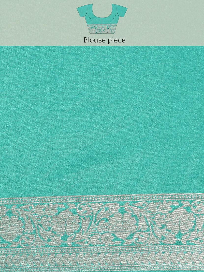 self design woven saree with blouse - 19198598 - Standard Image - 3