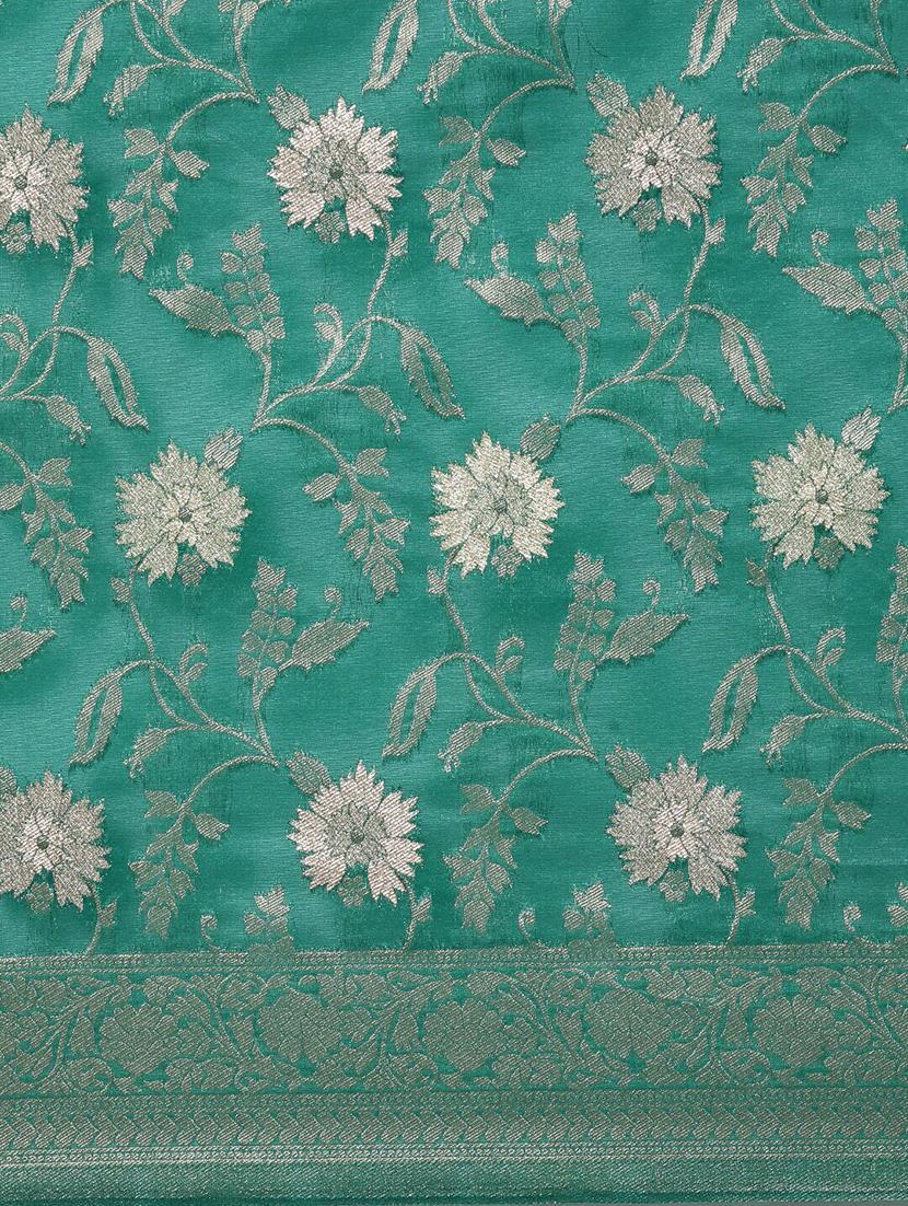self design woven saree with blouse - 19198598 - Standard Image - 5