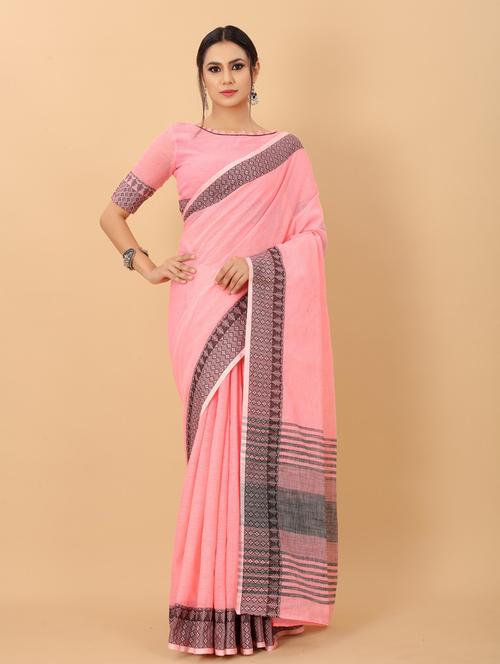 self design woven saree with blouse - 19198674 - Standard Image - 0