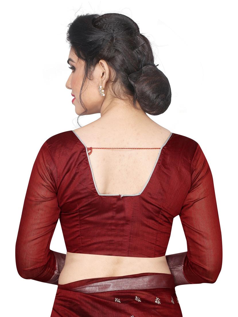 self design woven saree with blouse - 19198733 - Standard Image - 3