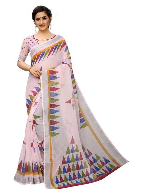 ikat pure cotton saree with blouse - 19199442 - Standard Image - 0