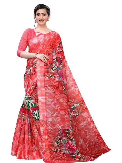 floral printed saree - 19199458 - Standard Image - 0