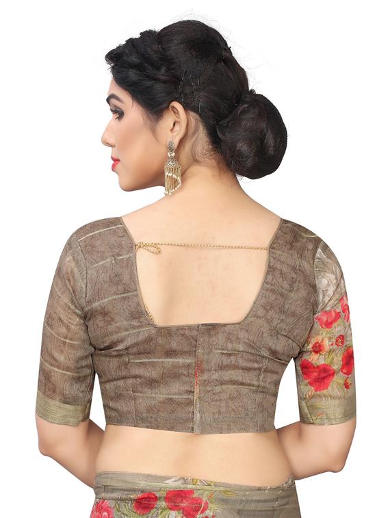 floral printed saree - 19199514 - Standard Image - 3