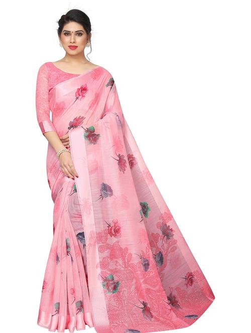 floral printed saree  with blouse - 19199586 -  Standard Image - 0