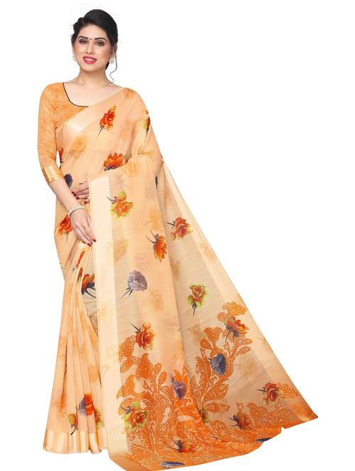 floral printed saree  with blouse - 19199589 -  Standard Image - 0